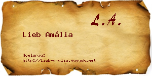 Lieb Amália névjegykártya